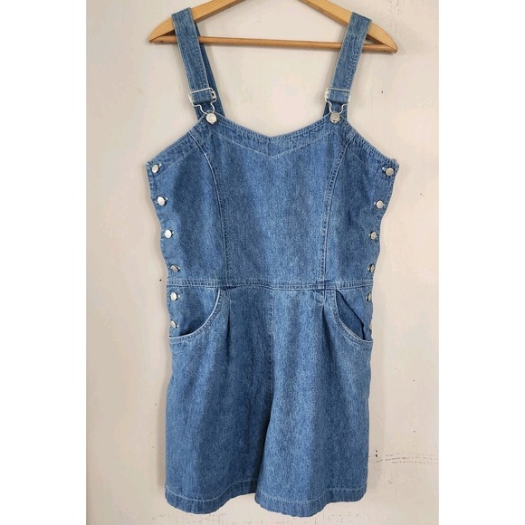 Regatta Pants - VTG 90s Y2K Regatta Denim Shortalls Womens Large Country Overalls Western Farm